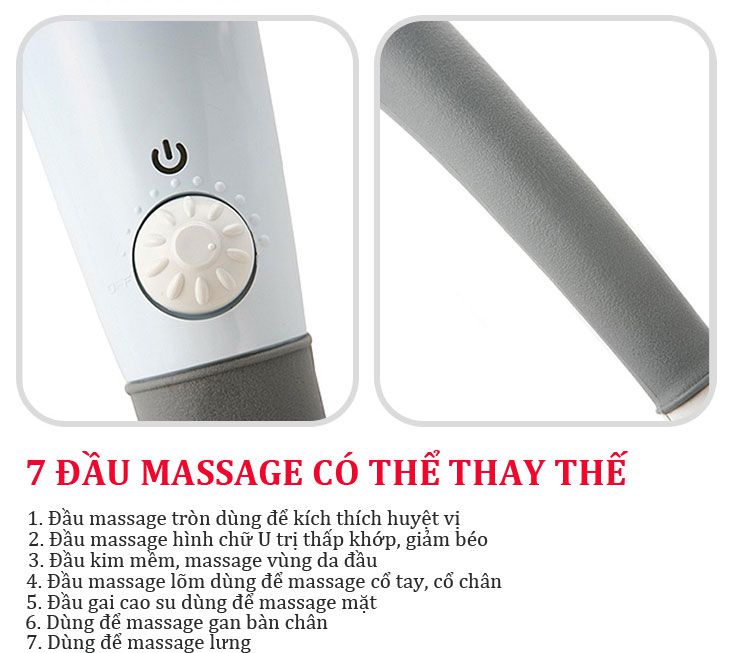 Máy massage cầm tay 7 đầu King